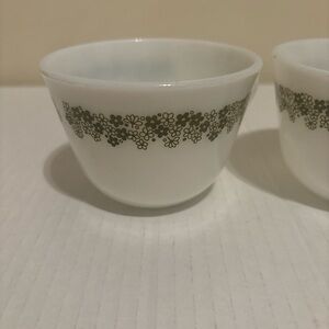 Pyrex White Floral Pattern Bowls